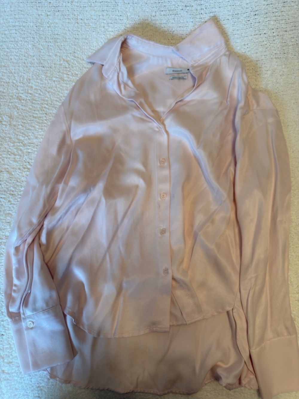 Reserved Pale Pink Satin Shirt